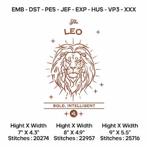 Zodiac Embroidery Design | Astrology, Horoscope, Constellation, Star Sign Art | Machine Digital File | Instant Download