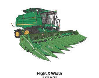 Desenho de bordado de trator, arquivo de bordado à máquina de trator agrícola, emblema de fazendeiro, PES DST EXP, download instantâneo