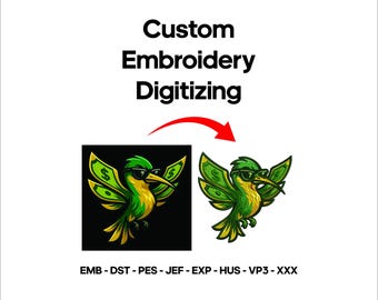 Custom Embroidery Digitizing Service | Custom Pet Portrait Line Art Logo Logo Digitizing | Kids Drawing To Machine Embroidery File