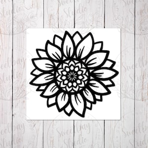 Sunflower Car Decal | Flower | Car Decal | Laptop Decal | Vinyl Decal