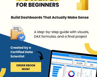 Learn Power BI | Beginner eBook + Dashboard Walkthrough + Sample Dataset (Digital Download)