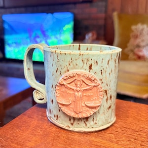 Libra Handmade Zodiac Mug | Botanical Ceramic Coffee Mug | Artisan Pottery | Astrology Gift