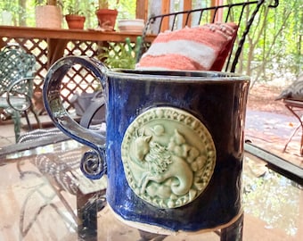 Hand-Built Capricorn Ceramic Mug | Botanical Astrology Pottery Cup