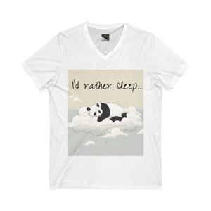 Camiseta de Panda Dormilón, Linda Camiseta Juguetona de Anime, Camiseta Unisex, Regalo para Amantes de los Pandas, Ropa de Dormir Cómoda, Ropa Casual, Cumpleaños