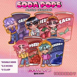 Soda Pops Keychains|Fanart Saja Boys|