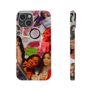 Coque de portable collage chic, coques fines tendance, accessoires élégants pour ados, cadeaux uniques pour elle, protection de téléphone et style