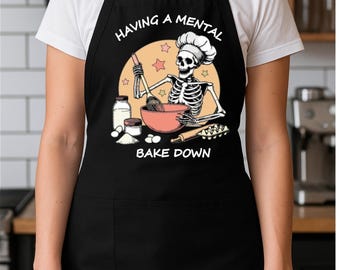 Delantal de chef esqueleto, divertido regalo de repostería para Halloween