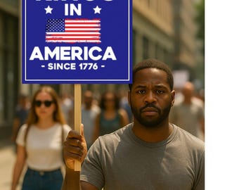 No Kings In America Protest Sign, Anti-Trump Resistance, Political Activist Poster, Rally Sign, Resist Fascism Protest Poster