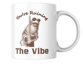 Marcus The Worm Mug, You're Ruining The Vibe Mug, Marcus The Worm Meme Cup, Funny Meme Mug, Brain Rot Mug, Marcus The Worm Merch