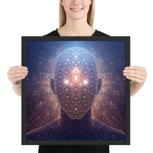 Mapa mental de geometría sagrada: impresión psicodélica esotérica del tercer ojo