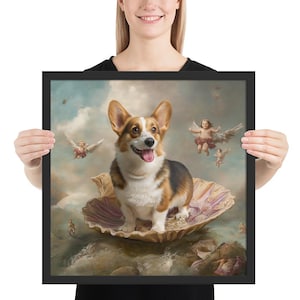 Nascita di Corgi – Stampa artistica parodia del simpatico cane rinascimentale