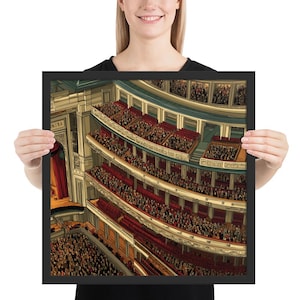 Live at the Ryman Wall Art - Poster incorniciato del concerto di Nashville, illustrazione di un locale musicale storico, stampa decorativa country rock