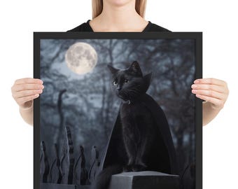 黒猫 5 - 水彩インク 猫 動物 不気味 ハロウィン かわいい 不気味な