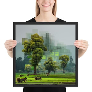 Gepixelter Wald – Von KI verzauberte Natur