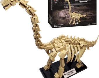 Brachiosaurus Fossil Skeleton Model: 501-Piece Dinosaur Building Block Set