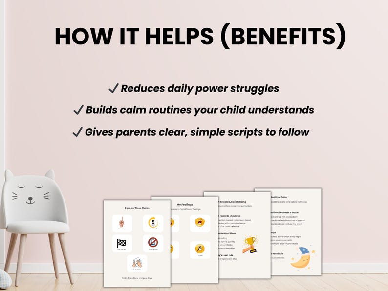 Printable Parenting Toolkit – 7 Day Calm Down Kit, Kids Behavior Chart ...