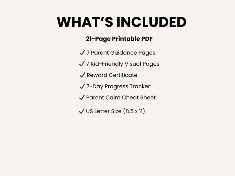 Printable Parenting Toolkit – 7 Day Calm Down Kit, Kids Behavior Chart ...