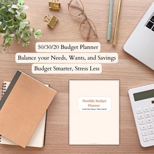 50/30/20 Monthly Budget Planner | Personal Finance Template | Printable Budget Sheet | Digital Download PDF