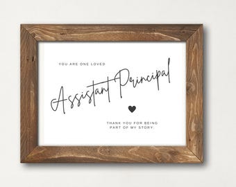 Assistant Principal Gift Printable | Thank you gift for Assistant Principal | Assistant School Principal Wall Art