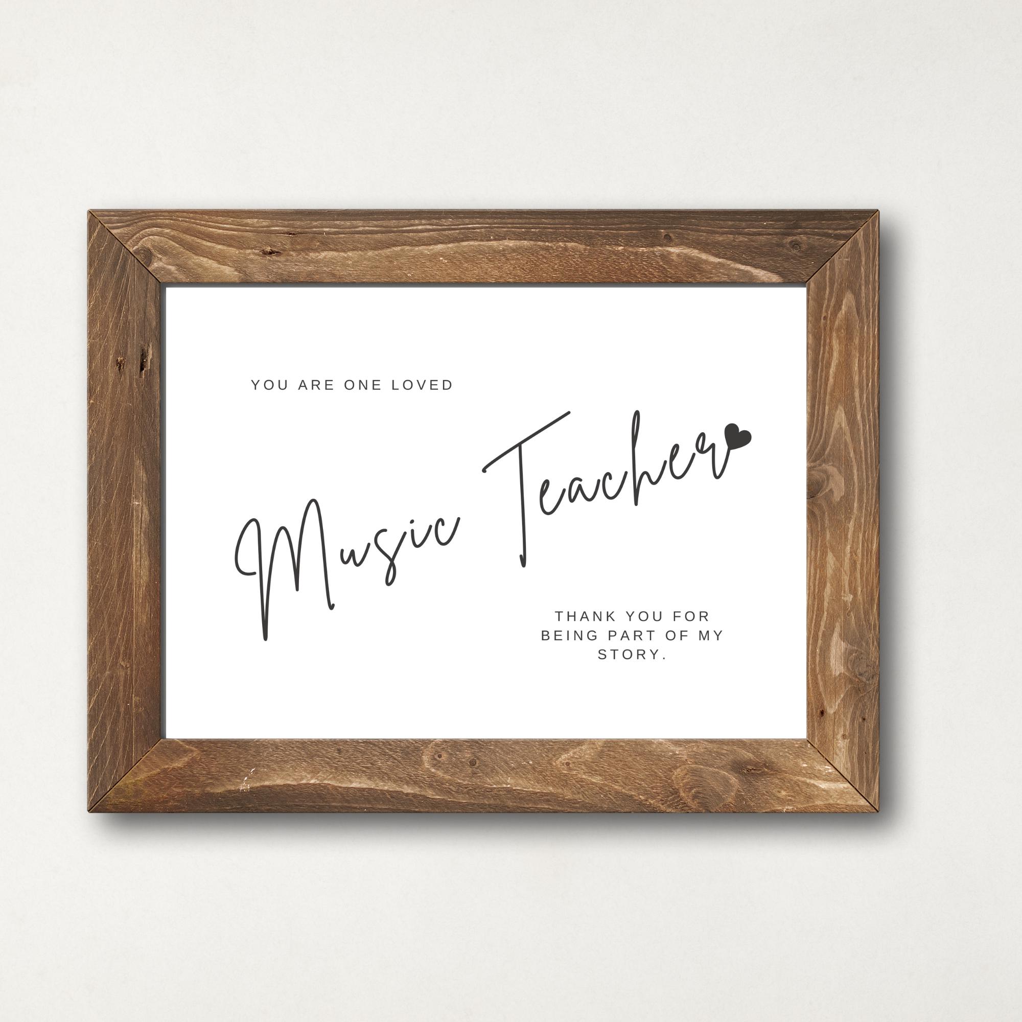 Music Teacher Thank You Gift Teacher Appreciation Gift for Music ...