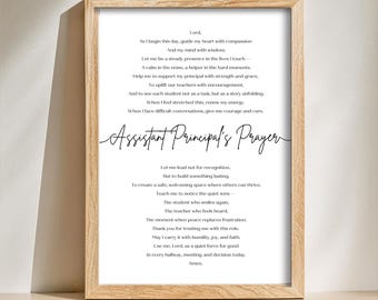 Assistant Principal Prayer Printable | Vice Principal Gift | Assistant Principal Gifts | Appreciation Gift School Administrator Gift