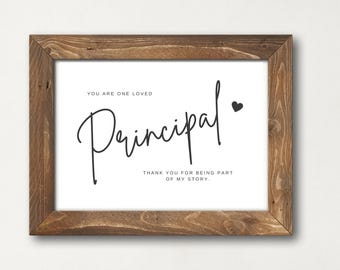 Principal Gift, Principal Thank You Gift, Administrator Gift, Printable Principal Wall Art, School Leadership Gift, End of School Gift