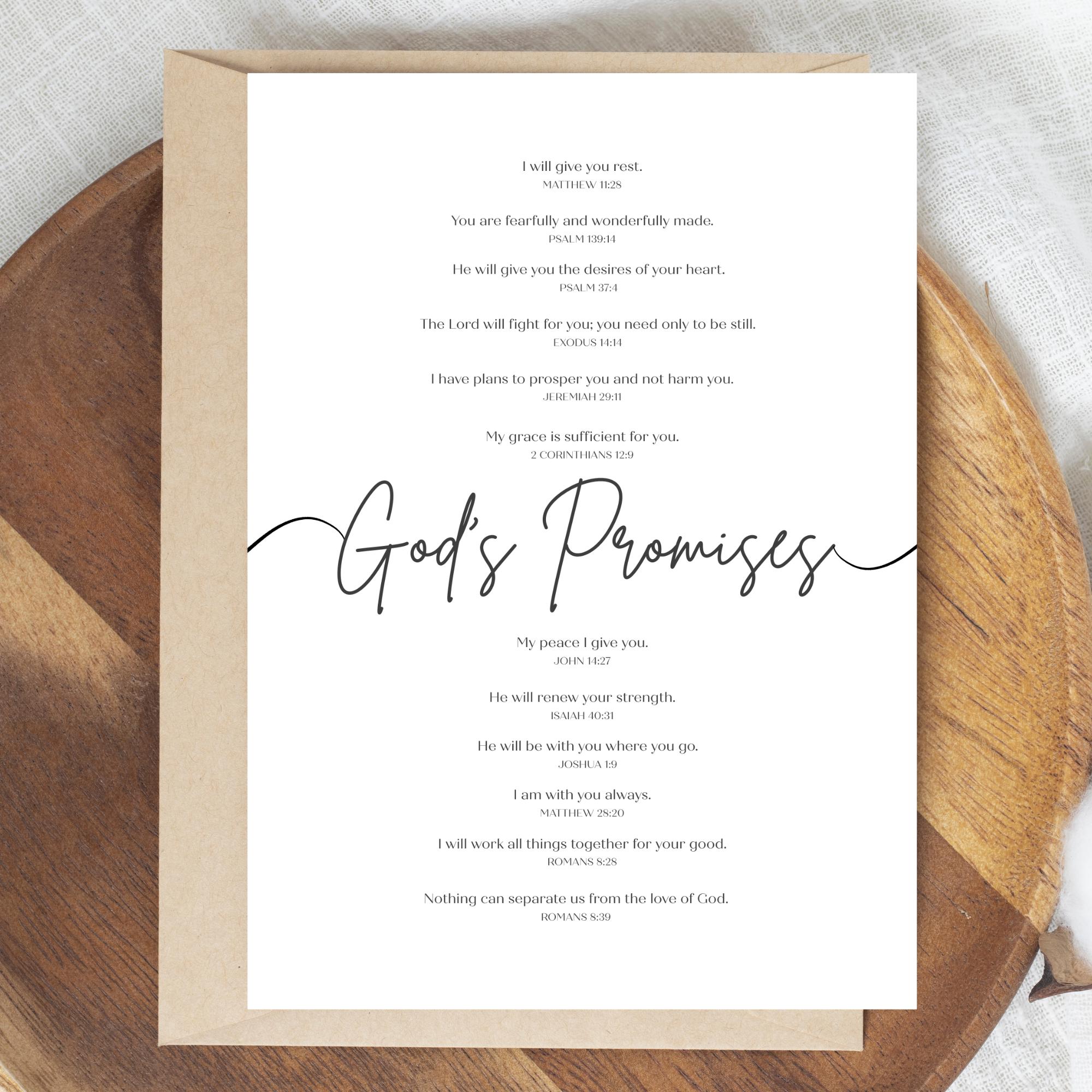 God's Promises Printable Wall Art | the Promises of God Digital ...