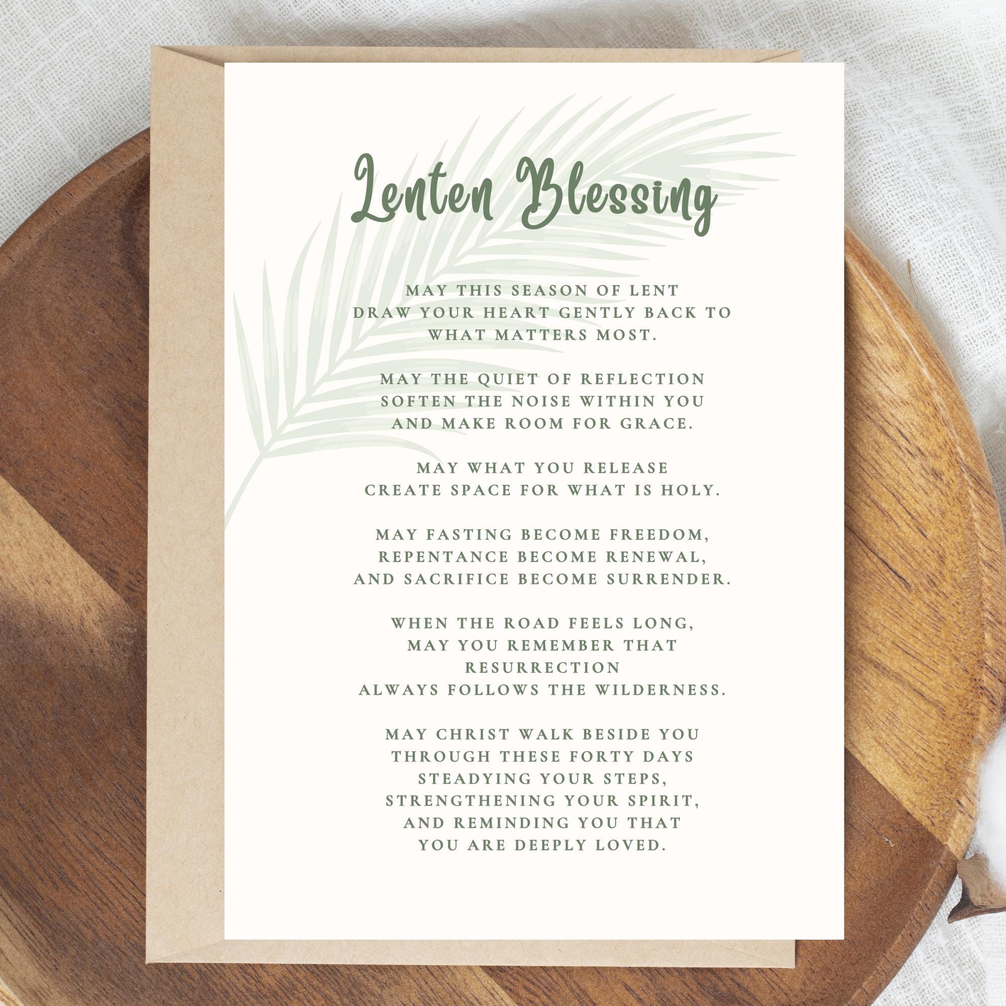Lenten Blessing Printable | Lent Prayer for Renewal | Catholic Lent ...