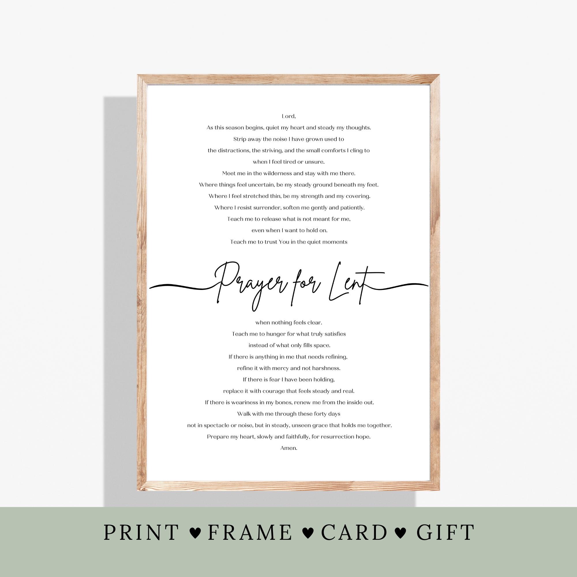 Lent Prayer Printable | Lenten Prayer for Renewal | 40 Day Reflection ...