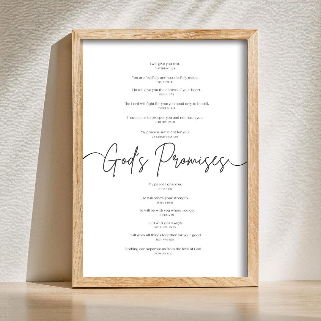 God's Promises Printable Wall Art | the Promises of God Digital ...