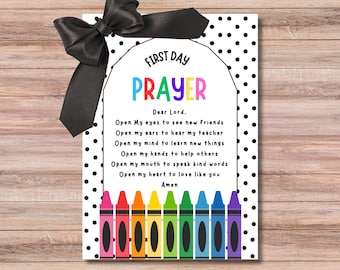First Day of School Prayer Printable | Christian Back to School Prayer for Students | Parents or Teachers | INSTANT Digital Download