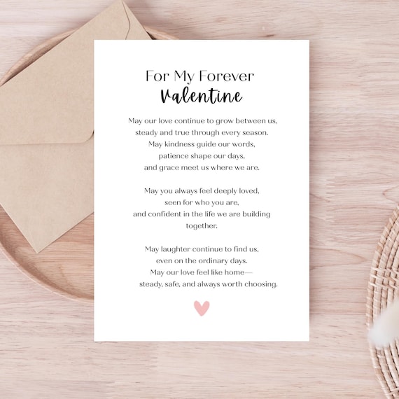 Valentine Blessing Card for Husband Printable | Christian Valentine for Him | Valentine's Card for Husband