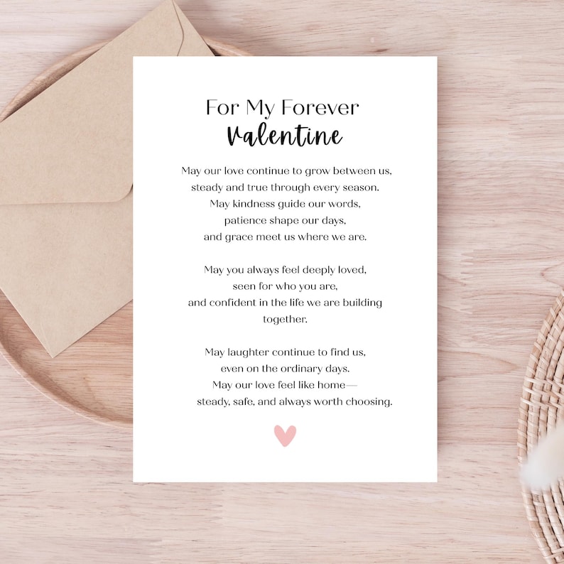Valentine Blessing Card for Husband Printable | Christian Valentine for Him | Valentine's Card for Husband