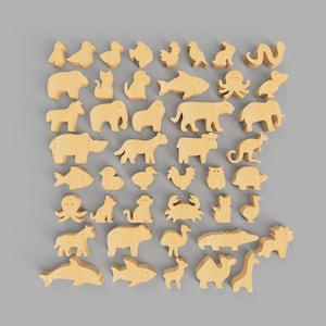 2D standing wooden elephant figurine - CNC router template (DXF file