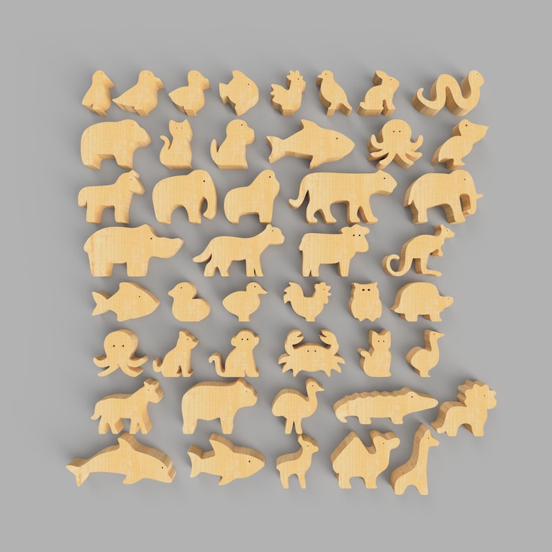 2D standing wooden elephant figurine - CNC router template (DXF file