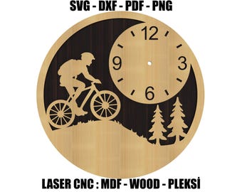 Mountainbike wandklok bestanden