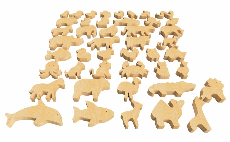 Laser-cut animal toys for kids - SVG files for educational play