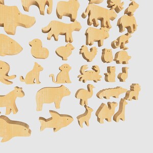 Laser-cut animal toys for kids - SVG files for educational play