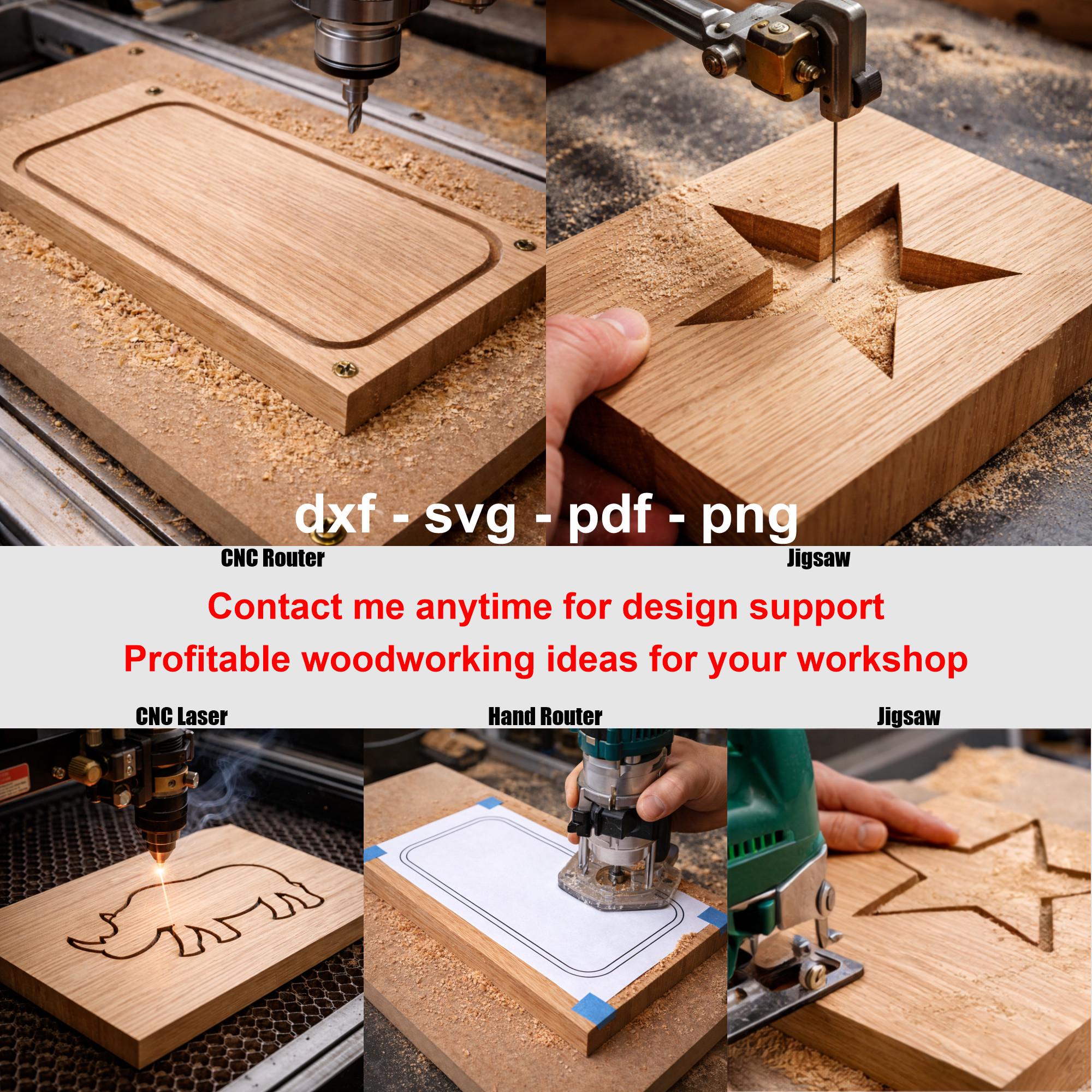 45 Standing Animal Figurines Files- 2D Wooden Toy Templates - for CNC ...