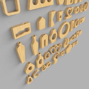 Scroll saw template for oak flower holder - PDF pattern with drill guides
