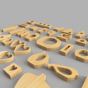 Scroll saw template for oak flower holder - PDF pattern with drill guides
