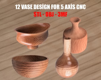 Collectie 3D-printbare vazen en schalen