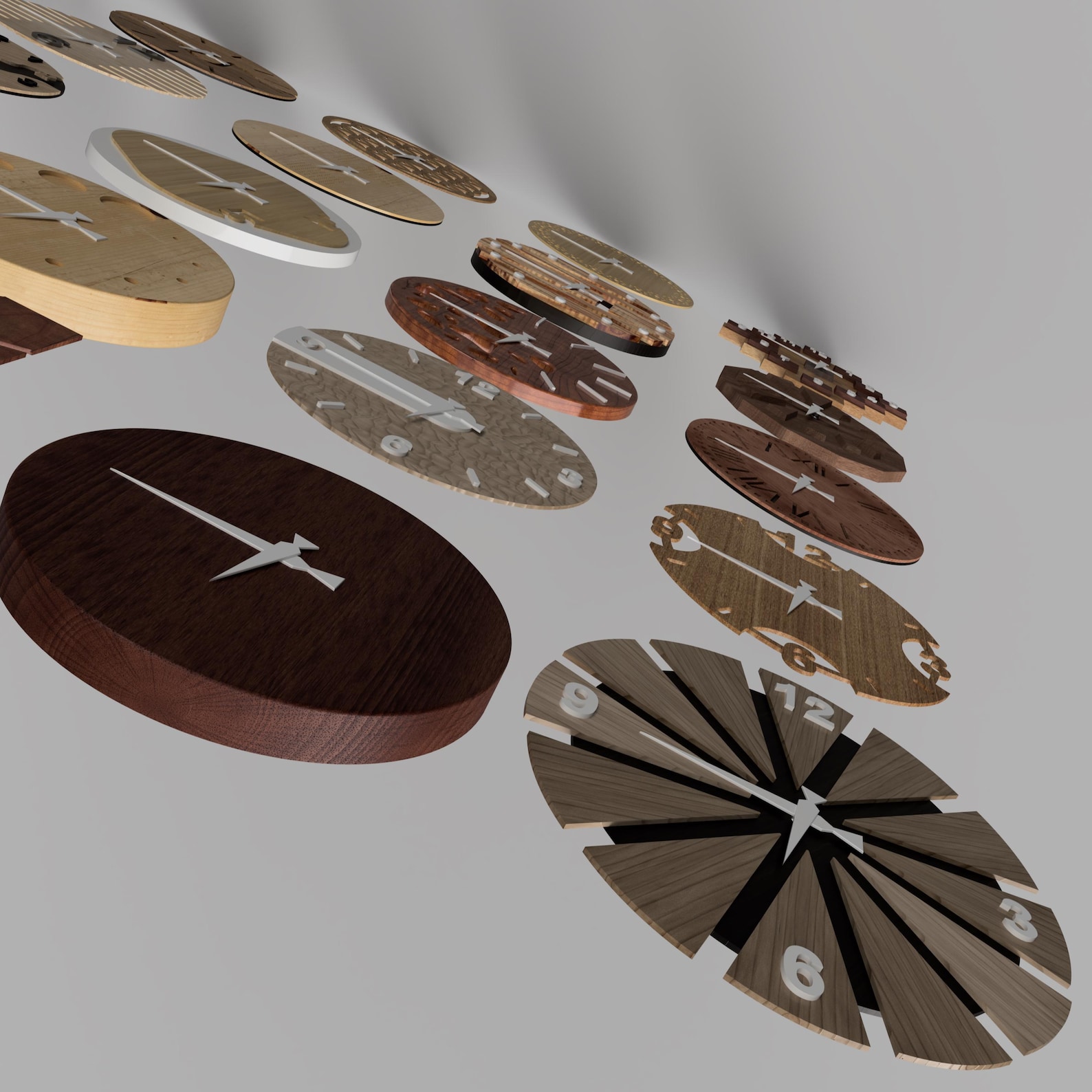 25 Wall Clock Face Templates - Laser Cut & CNC Router Designs Mdf ...