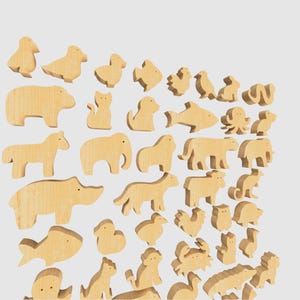 Laser-cut animal toys for kids - SVG files for educational play