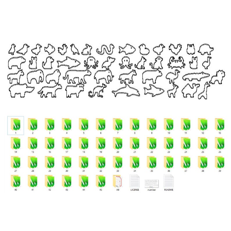 2D standing wooden elephant figurine - CNC router template (DXF file