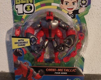 Ben 10 Omni Metallic Four Arms Figure - Playmates toys