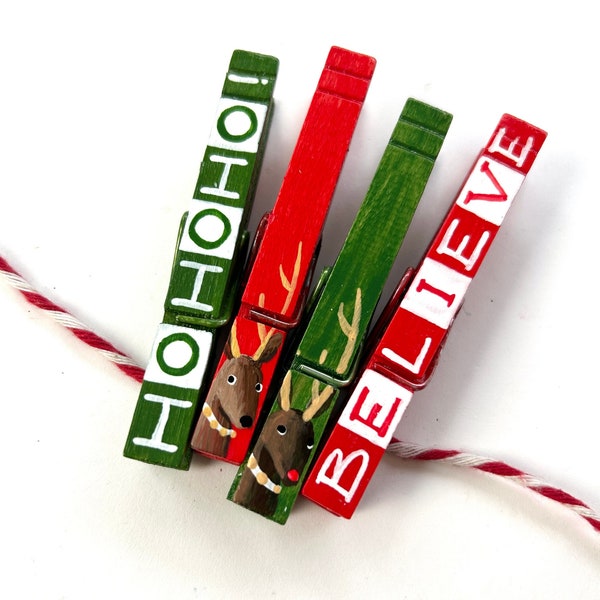 Christmas Clothespin Etsy