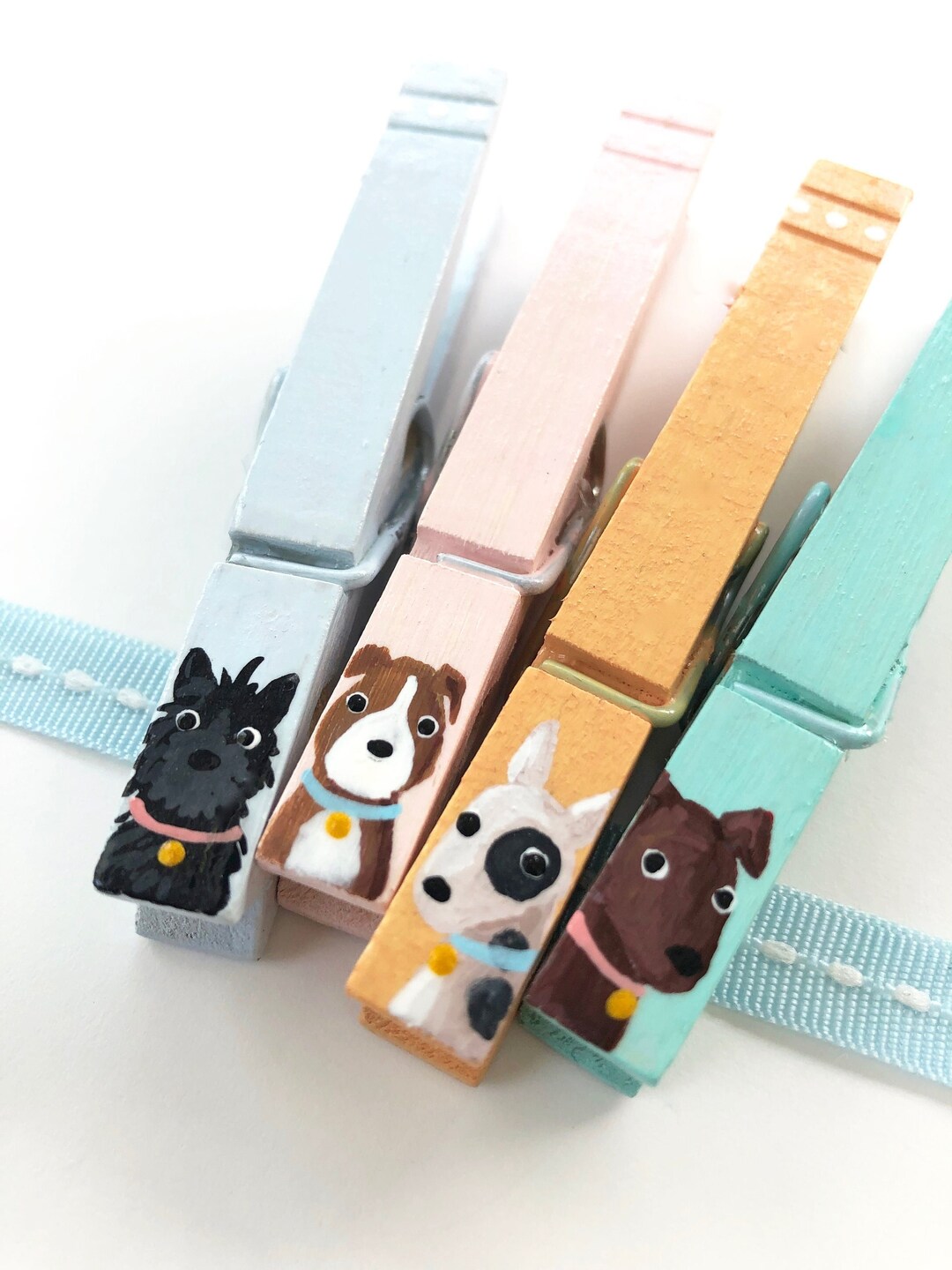 DOG CLOTHESPINS Clothespin Dog Party Favor Boston Etsy