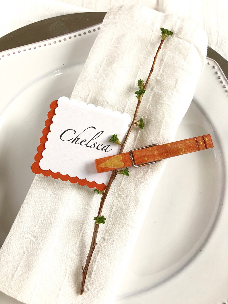 WEDDING CLOTHESPINS Hand Painted Peg Gold Heart Etsy