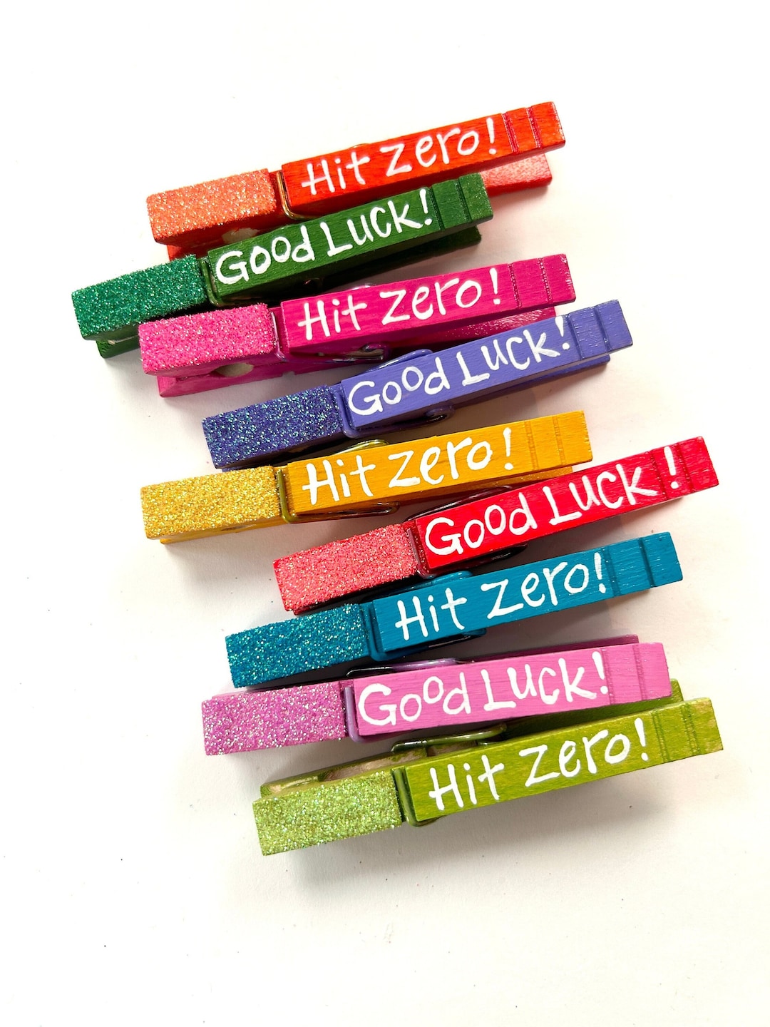 Cheerleading Clothespins Painted Clothespin Glitter Etsy